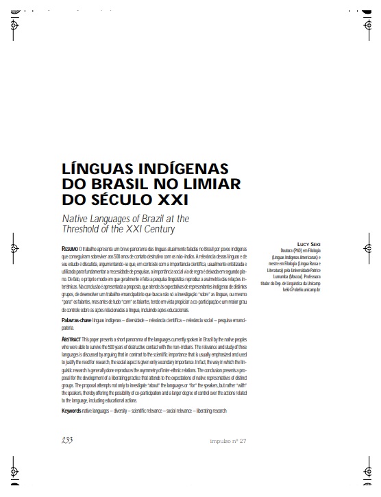 A linguística indígena no Brasil